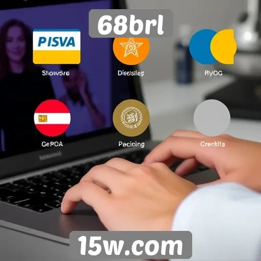 Métodos de pagamento disponíveis no 68brl